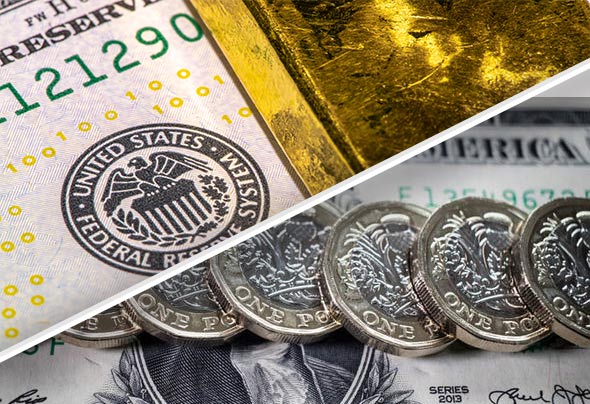 Gold Und Silber Auf Achterbahnfahrt