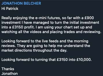 Emini Trading Group Member Triples Account £900 to Over £3000!!