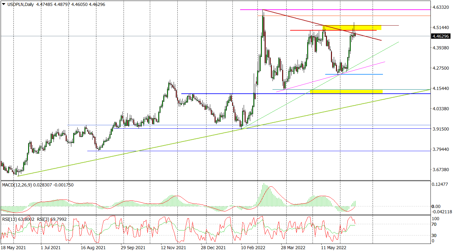 Usd/pln (d) - Obrona Kluczowego Oporu