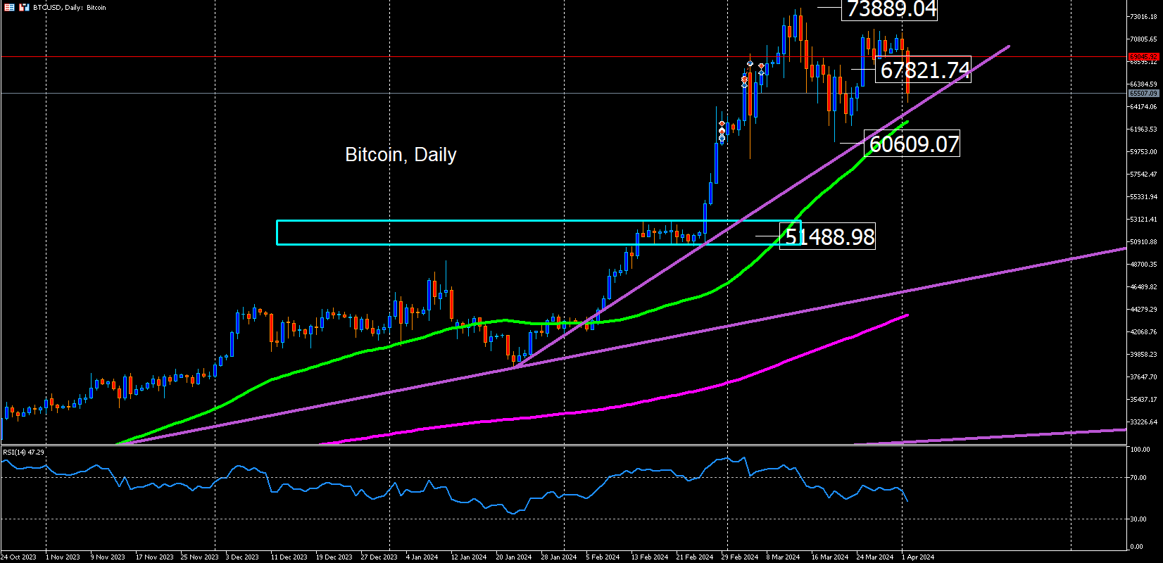 Bitcoin: El Rey Cae Poco a Poco