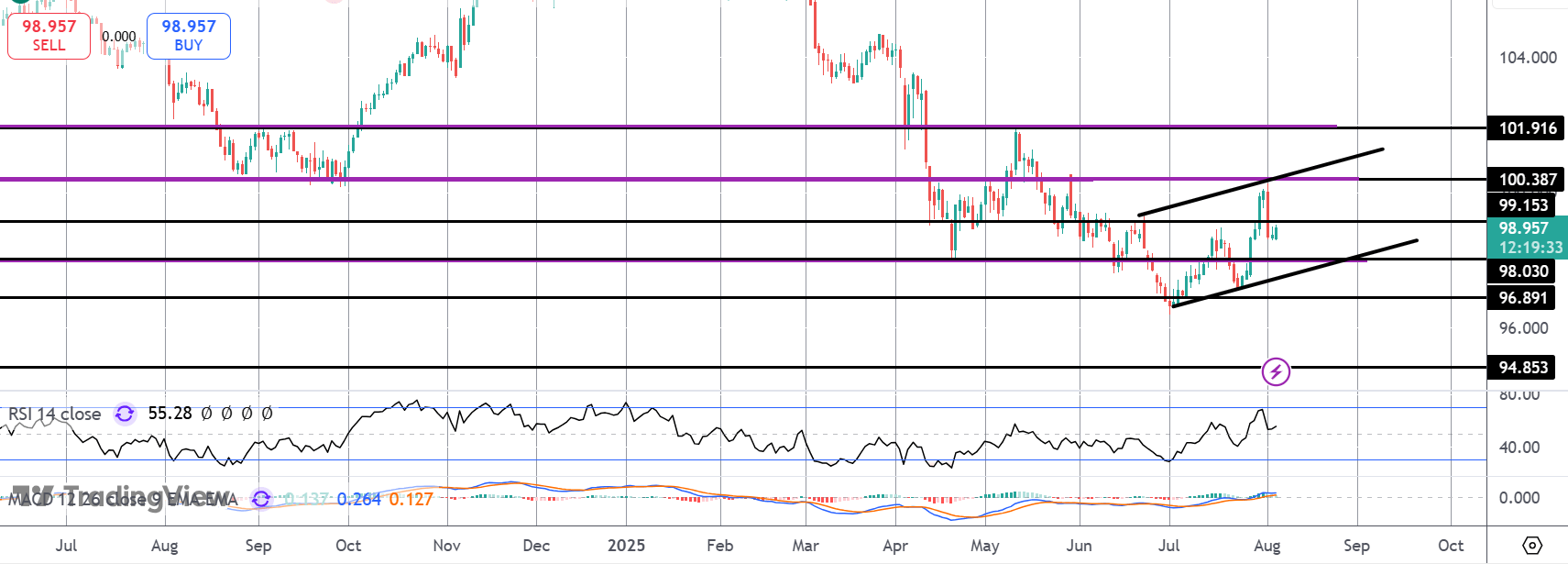 Dollar Bear Flag on Watch