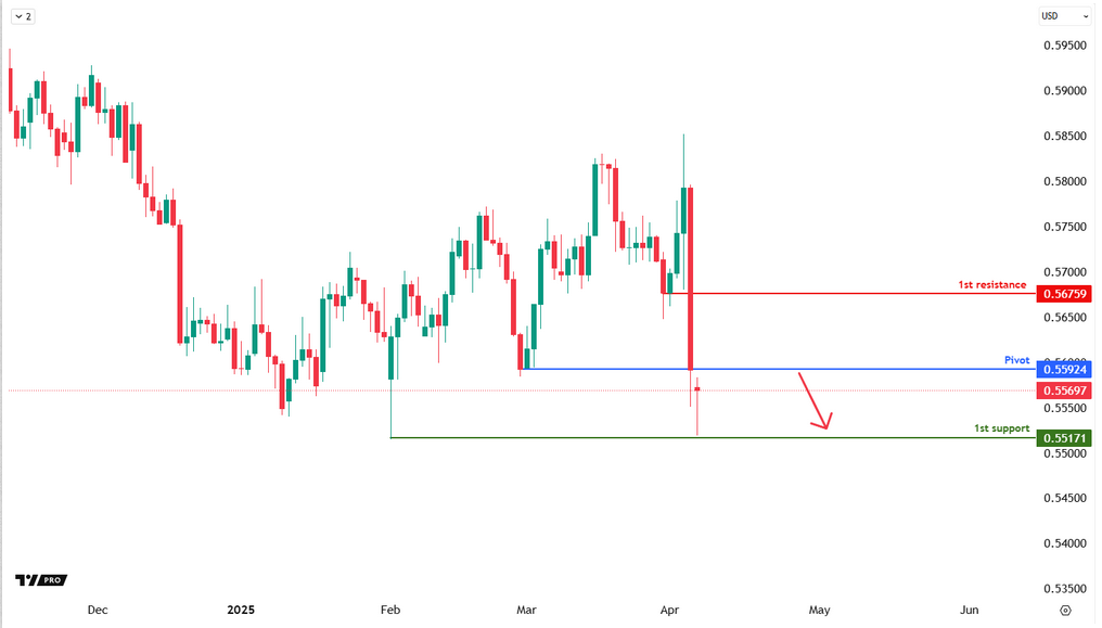 NZDUSD D1| Bearish Fall