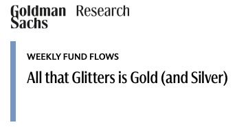 Institutional Insights: Goldman Sachs 'all That Glitters Is Gold (and Silver)