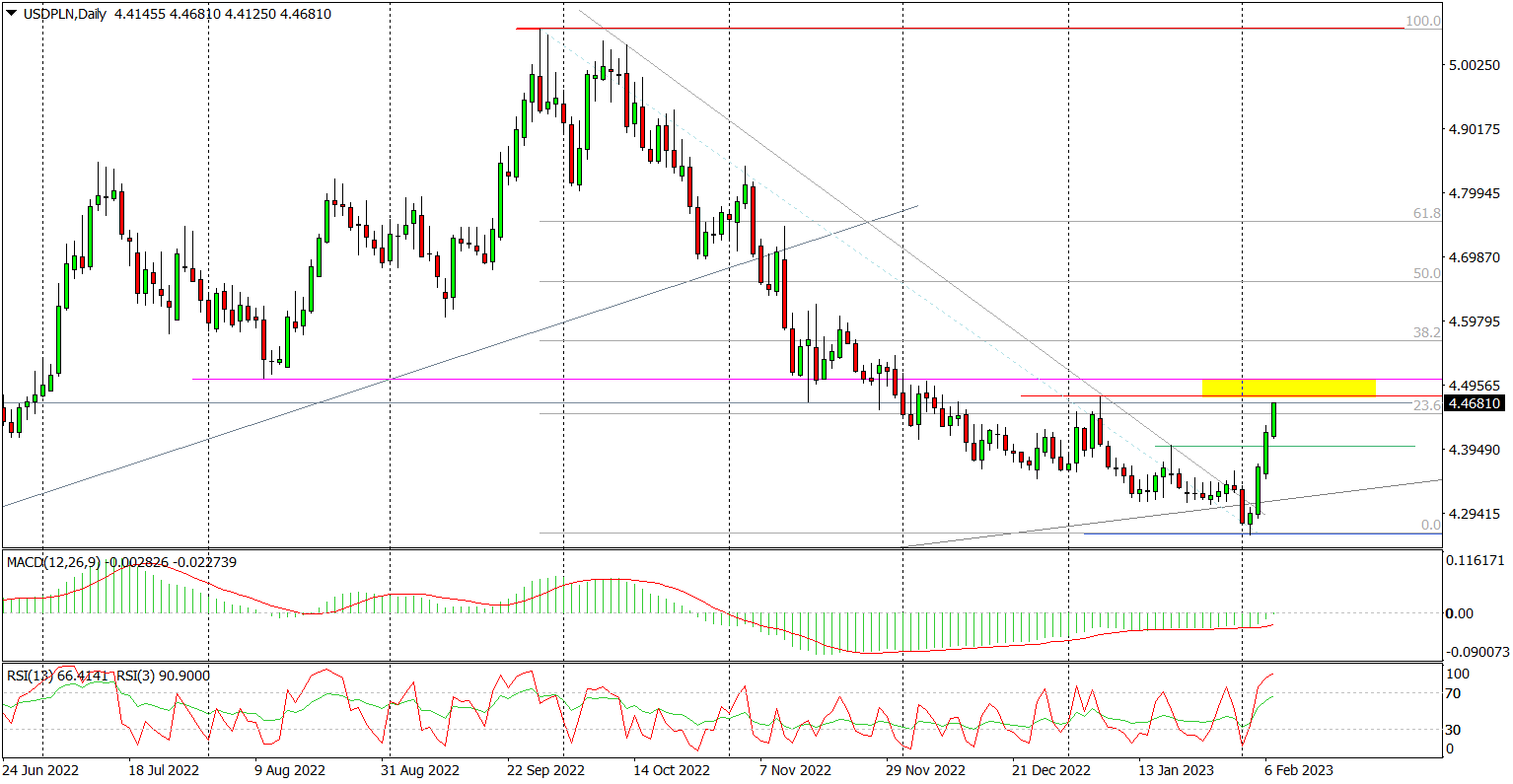 Usd/pln (d) – Blisko Oporu