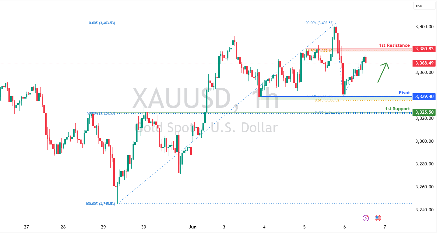 XAUUSD H1 | Bullish Bounce Off a Multi-swing-low Support?
