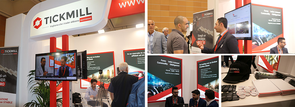 A Transmissão ao Vivo do Top Trader Atraiu Multidões para o Stand da Tickmill no ITForum em Rimini!