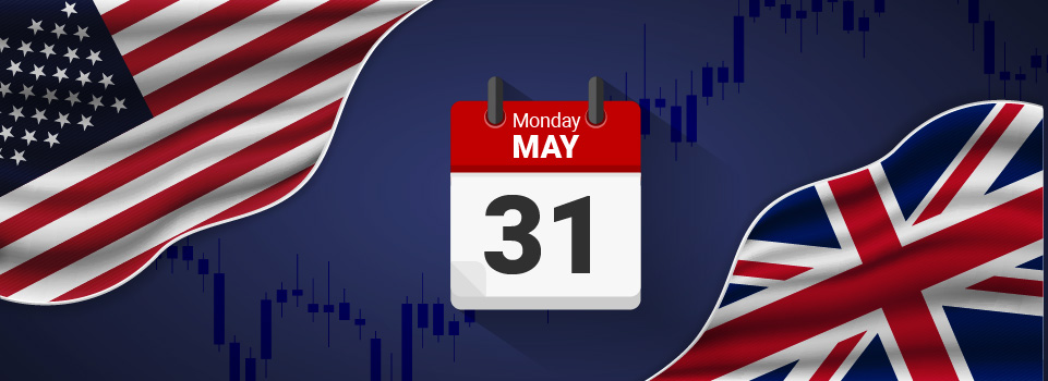 미국 메모리얼 데이 및 영국 스프링 은행 휴무일 거래 일정